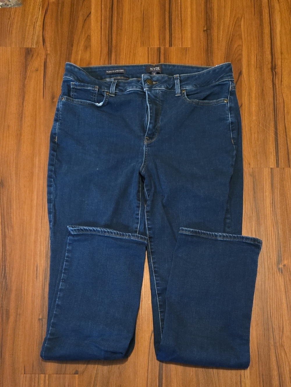 NYDJ Deep Indigo Marilyn Straight-Leg Jeans